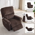 thumbnail image 3 of Power Recliner Glider Chair with Type-C Port for Living Room, Faux Fur Single Chair, Upholstered Lounge Armchair with Glider, Reading Chair for Adults, 3 of 7