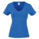 thumbnail image 1 of Fruit Of The Loom- Camiseta de manga corta Valuewieght con cuello en forma de V para mujer (Azul), 1 of 2