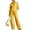 Yellow, variant on Womens 2 Piece Tracksuit Sets Casual Lapel Sweatshirts Half Zip Pullover & Wide Leg Sweatpants Lounge Outfits Set With Pockets