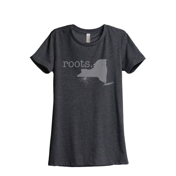 Thread Tank Designs - Home Roots State New York Women Relaxed T-Shirt Tee
