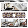 thumbnail image 6 of Mexico Flower Ornament Sink Splash Guard for Faucet 2 Packs Faucet Absorbent Mats, Ethnic Tribal Style Faucet Handle Drip Catcher Quickly Drying Mat for Kitchen Counter Bathroom RV, 14.9"x5.5", 6 of 7