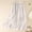 White, variant on PBFRDSJ Summer Skirt Women Loose Fit Fold Elastic Waist Knee Length Skirt Solid Color Cottton Lightweight Mid-Length Skirt