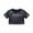 Black, variant on Tisuna Sequin Cropped Tops For Girls Child Laser Print Short Sleeve Crew Neck Shirts Fashion Cute Girls Summer Performance Dance Clothes Black Size 3-4 Years