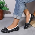 thumbnail image 5 of Ytobaz Flat Shoes for women Polka Dot Bow Canvas Ballet Flats Slip On Flat Shoes Office Work Dress Walking Travel Daily Casual Outfits Footwear, 5 of 9