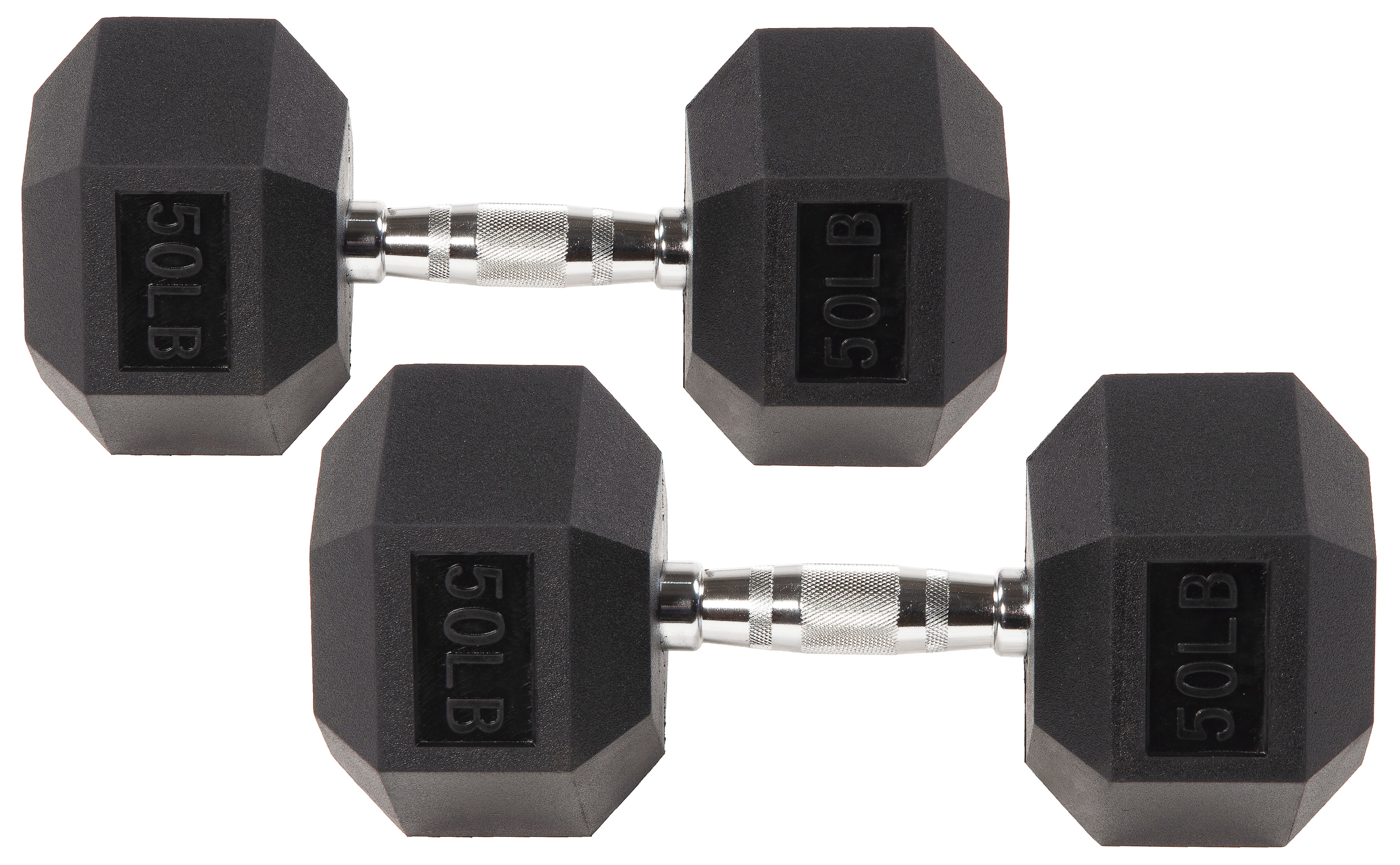 Singles or Set BalanceFrom Rubber Encased Hex Dumbbell in Pairs 