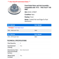 thumbnail image 2 of Front Brake Rotor and Hub Assembly - Compatible with 1973 - 1983 Ford F-100 RWD 1974 1975 1976 1977 1978 1979 1980 1981 1982, 2 of 2