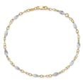 thumbnail image 3 of 14k Gold Two-Tone Polished with 1" extension Anklet, 3 of 3