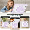 thumbnail image 2 of XYX Shockproof Tablet Case for iPad Pro 11 inch 4th/3rd/2nd Gen (2022/2021/2020) with 360 Rotating Stand, Slim Lightweight with Pencil Holder, Purple, 2 of 5