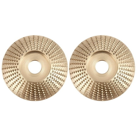 

2X Wood Grinding Wheel Angle Grinder Disc Wood Carving Disc Sanding Abrasive Tool Bore Gold