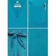 thumbnail image 4 of Adar Addition Go-Everyday Scrub Set For Men - Stylish Scrub Top & Cargo Scrub Pants - A9800 - Teal Blue - XL, 4 of 7