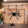 thumbnail image 4 of Halloween Fixable Simulated Spider Web Decoration, Giant Fake Cobweb Prop, Realistic Stretch Spider Web for Halloween Party Haunted House Indoor Outdoor Yard Decor, 4 of 6