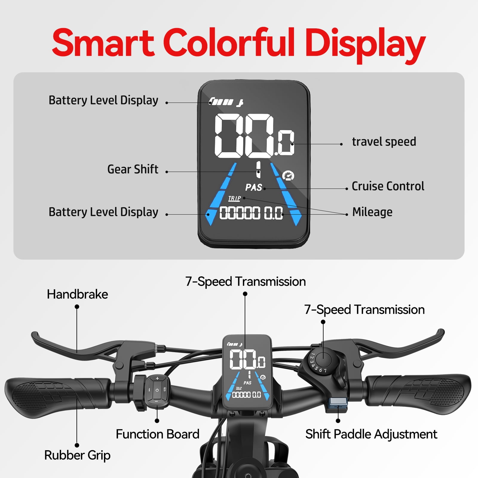 750W Electric Bike 26" Electric Bicycle for Adults Max 25mph Cruise Control System Ebike, 48V Mountain Bike, 21 Speed for Man Woman UL2849 Certified