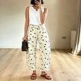 thumbnail image 6 of Polka Dot Jeans Women Y2K Low Rise Baggy Denim Pants Vintage Wide Leg Jeans Streetwear, S, 6 of 6