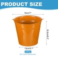 thumbnail image 2 of Cubos metálicos pequeños Uxcell con asas, cubos galvanizados mini coloridos para fiestas de manualidades decoración de Pascua Naranja 7"x6.4", 2 of 6