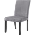thumbnail image 2 of GTU Furniture 5Pc Dinning Square Table with Faux Marble Top and 4 Upholstered Grey Chairs Dining Room Set, 2 of 4