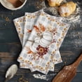 thumbnail image 6 of Grey Fall Kitchen Towels Set of 2, Water Absorbent Dish Towel, Thanksgiving Maple Leaf Harvest Botanical Plaid Decorative Hand Towels - Quick Drying Cloth for Cooking Baking, 18x28 Inch, 6 of 8