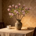 thumbnail image 1 of Yusimy 1PC Artificial Magnolia Flower Realistic Lifelike Faux Bloom for Home Vase Tabletop Wedding Floral Arrangement Decor, 1 of 6