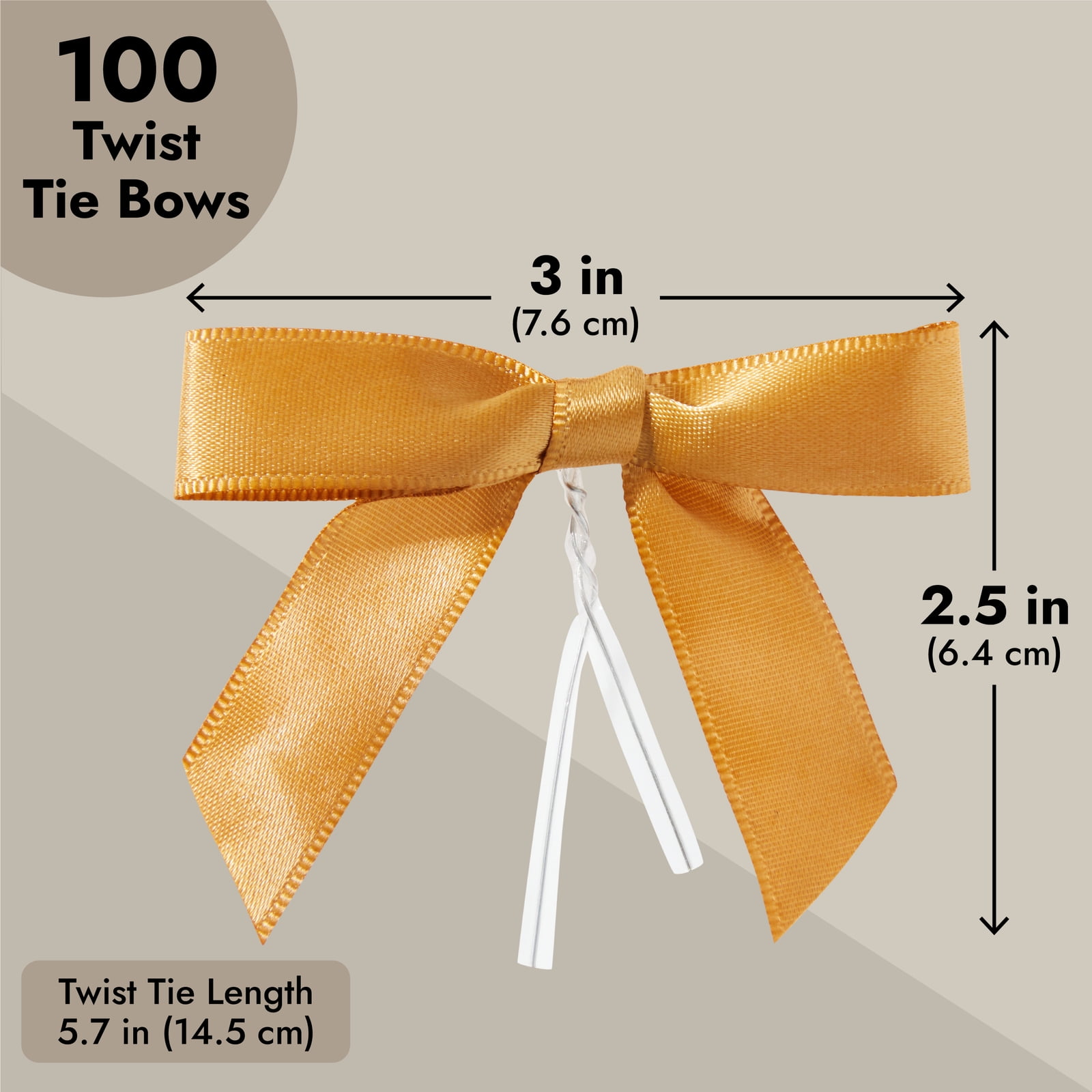 Gold Twist Tie Bows