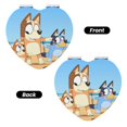 thumbnail image 2 of Lsque Bluey Pattern Cosmetic Mirror 2.6 Inch Round Handheld Travel Pocket Makeup Mirror, 2 of 8