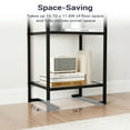 thumbnail image 6 of 4-Tier Tempered Glass Display Shelf Bookshelf, Modern Open Shelf Bookshelf, Slim Shelving Unit Bookcase for Living Room, Home Office, Bedroom, Black, 6 of 11