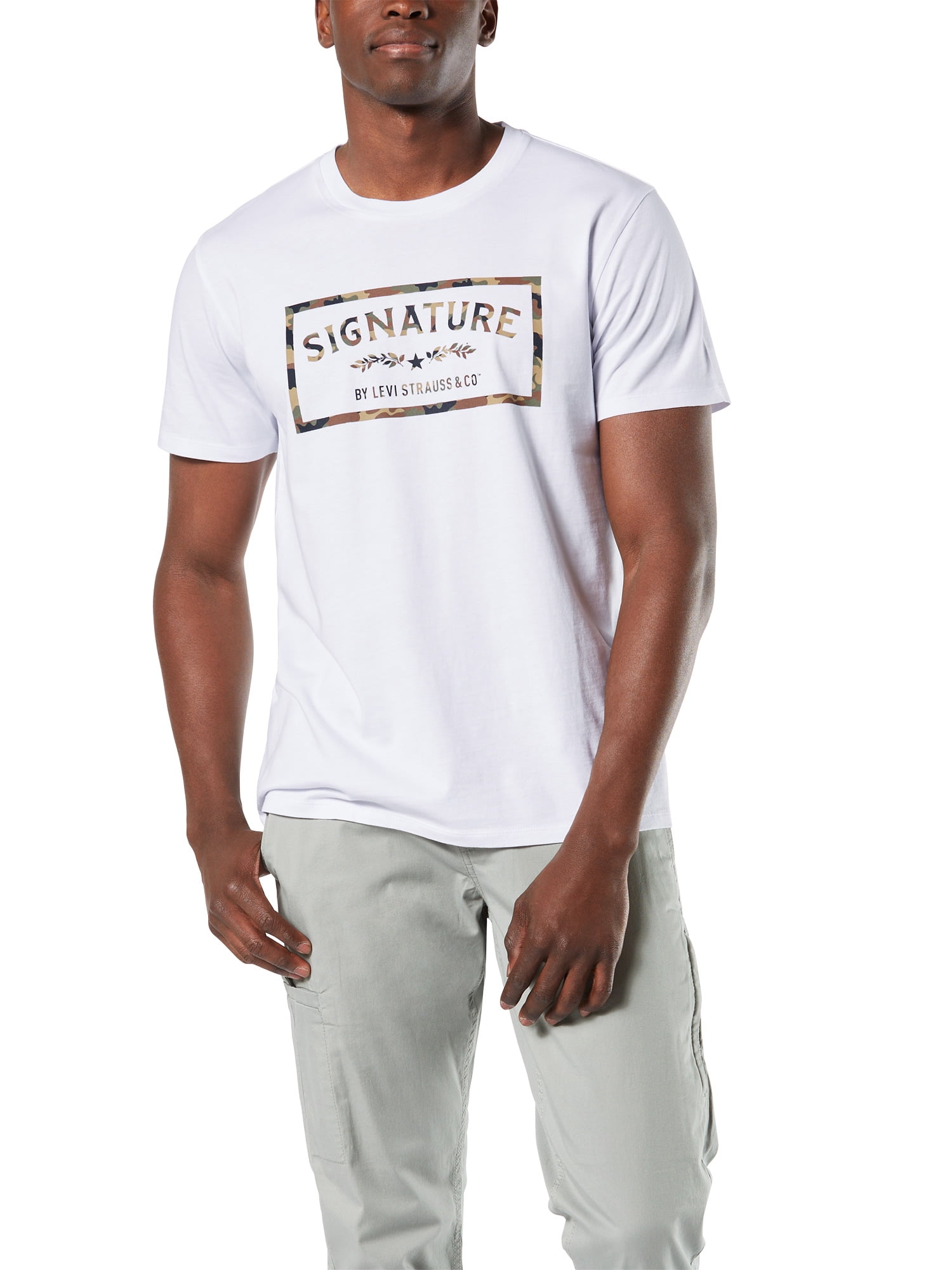 Signature by Levi Strauss & Co. Men's Signature Core Camo Short Sleeve  Graphic T-shirt 