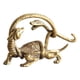thumbnail image 1 of Estatua de latón Feng Shui, figura coleccionable, estatua de animal en miniatura de buena suerte tortuga rayada, 1 of 9