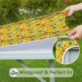 thumbnail image 6 of Fairy Princess Flower Pattern Square Fitted Tablecloth with Elastic Edge,Square Table Cover,Washable Elastic Table Cover for Home Kitchen Party Decor 36"x36", 6 of 6