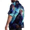 thumbnail image 3 of Starry bird Men's Short Sleeve Button Down Beach Shirts, Casual Printed Summer Unisex Tops, 3 of 6