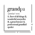thumbnail image 3 of Grandpa Fixer Of Things Black Script 12 x 12 Glass Wall Hanging Sign, 3 of 4