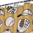 thumbnail image 3 of Yellow Baseball Items Pattern Shower Curtain 72"x72" ,Bathroom Decorative Shower Curtains Set with 12 Hooks,Modern Waterproof Washable Shower Curtain, 3 of 6