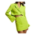 thumbnail image 3 of Gupgi Women Cropped Blazer Open Front Cardigan Lapel Long Sleeve Short Jacket, 3 of 9