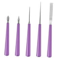 thumbnail image 6 of OUNONA 5-Piece Bead Reamer Set with Multi-Shape Files for Polishing, Enlarging, Smoothing Bead Holes and Jewelry Crafting, 6 of 8