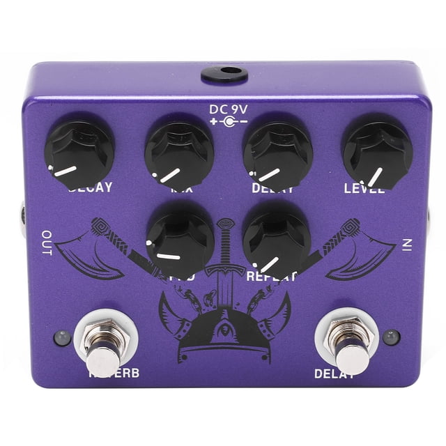 Guitar Effect Pedal, Portable Purple Effects Pedals True Bypass for Performance