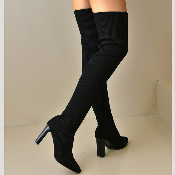 High heel sock boot deals
