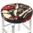 thumbnail image 3 of Disketp Red Mushrooms Funda Redonda para Taburete, Funda de Cojín para Silla de Bar Suave y Elástica-13 inch, 3 of 7