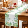 thumbnail image 5 of Palm Leaves Table Runner 72 Inches, Watercolor Tropical Monstera Leaf Botanical Summer Bed Runner Dresser Scarves Tabletop for Indoor Outdoor Parties/Ceremony/Banquet, 14" x 72", 5 of 9