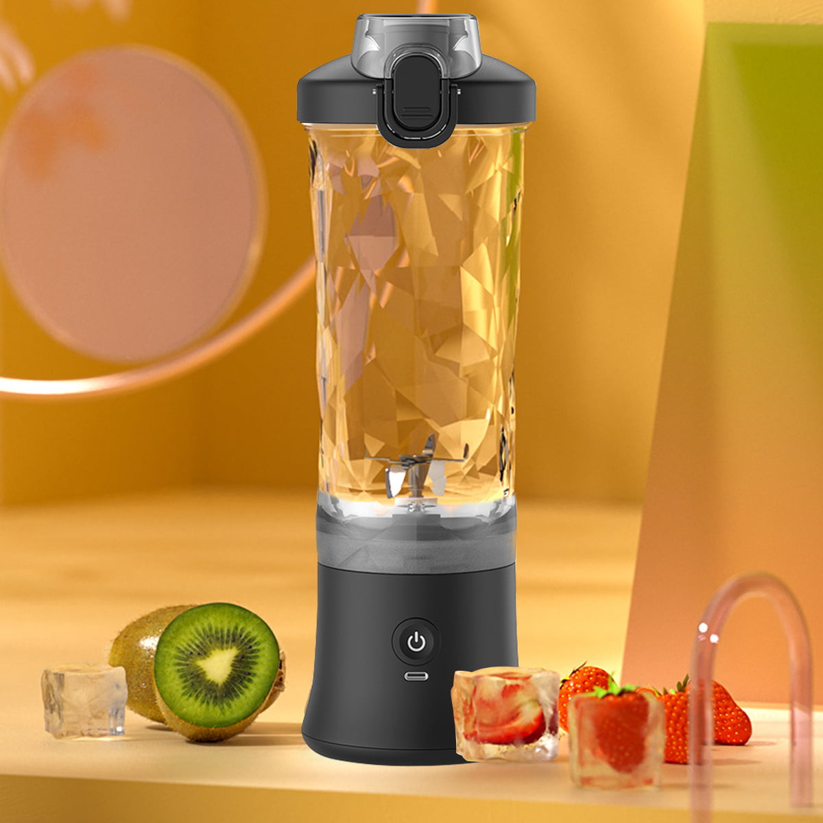 onhandig kennisgeving Zeeman Portable Blender 600ml/20oz Personal Size Blender for Shakes and Smoothies  with 6 Sharp Blades 4000mAh USB Rechargeable Mini Blender Juicer for  Kitchen Home Office Travel Sports - Walmart.com