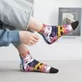 thumbnail image 5 of Goofa Colorful Cats Pattern Art Pattern Non Slip Socks with Grips for Elderly, Crew Socks Yoga Hospital Socks Cushioned Sole Gripper Socks for Men Women, 5 of 5