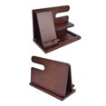 thumbnail image 3 of Base para teléfono móvil, soporte de escritorio multifunción, estilo retro de pino, para gafas, llaves y reloj., 3 of 14