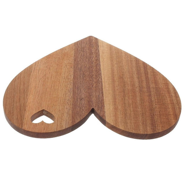 Elegant HeartShaped Wooden Cutting board for Home Multi Color Smooth Surface 12.5 x 11 inches