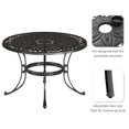 5 Piece Outdoor Patio Dining Table Set for 4Person Cast Aluminum