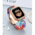 thumbnail image 4 of XIHAMA Resin Watch Bands for Apple Watch Band 40mm 41mm 44mm 45mm iWatch Watch Strap with Glitter Bling Protective Case Cover Wristband for Apple Watch Series 8 7 SE SE2 6 5 4, 4 of 7