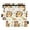 Bear Guitar Leaf Flower, variant on Scattered Small Leaves 2 Pack Pencil Pouch for 3 Ring Binder Smooth Zipper Folders with Pockets Clear Window Pencil Case