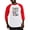 Red/White, variant on - Grown Ups Play With Play Doh Baseball Jersey - Cotton Baseball Jersey, 3/4 Raglan Sleeve Shirt