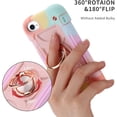 thumbnail image 5 of Case Compatible with iPhone 6 Plus/6S Plus ,iPhone 7 Plus /iPhone 8 Plus, 5.5 Inch with Ring Stand, Heavy-Duty Military Grade Shockproof Phone Cover (Rainbow Pink), 5 of 6