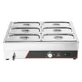 thumbnail image 3 of KFFKFF Commercial Food Warmer, 1500W Electric Stainless Steel Steam Heating Unit with Lid, 6-Pan Countertop Buffet Bain Marie for Catering, Restaurants, Events, and Buffets, 3 of 9