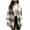 Khaki, variant on Lovskoo 2024 Womens Oversized Hooded Fuzzy Fleece Jacket Open Front Cardigan Winter Coat Long Sleeve Plaid Faux Shearling Jacket Khaki