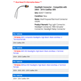 thumbnail image 2 of Headlight Connector - Compatible with 2004 - 2016 Cadillac SRX 2005 2006 2007 2008 2009 2010 2011 2012 2013 2014 2015, 2 of 2