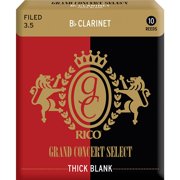 Rico Grand Concert Select Thick Blank Bb Clarinet Reeds Strength 3.5 Box of 10