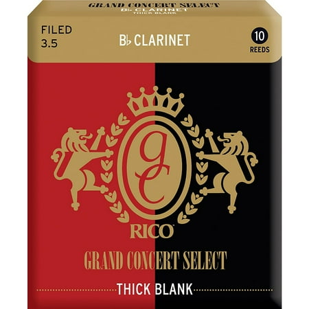 Rico Grand Concert Select Thick Blank Bb Clarinet Reeds Strength 3.5 Box of 10